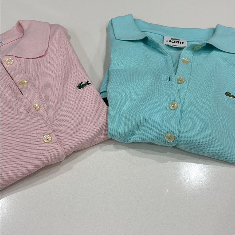 Lacoste 5 Button Shirts - Bundle Of 2- Size 38 - image 4